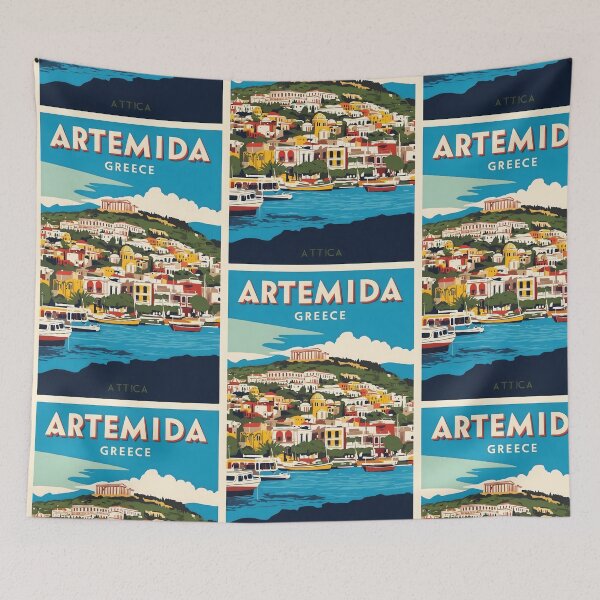 Item preview, Artemida Attica Greece Vintage Travel Retro Tourism designed and sold by TravelersGems.