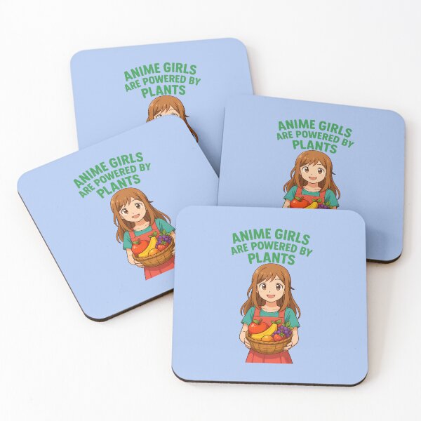 Item preview, Anime Girls Are Powered by Plants – Cute Vegan Anime Art designed and sold by Twittlefish.