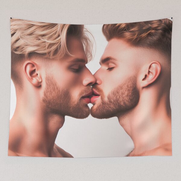 Item preview, The soft touch of a man's lips designed and sold by RAMxLOVE.