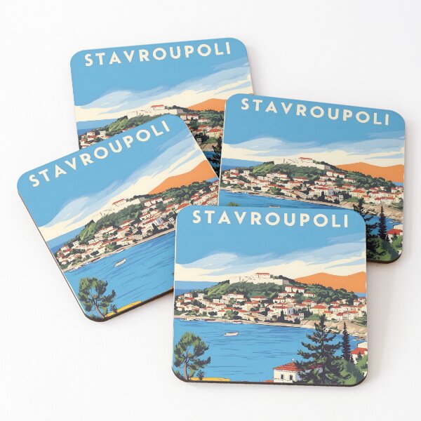 Item preview, Stavroupoli Attica Greece Vintage Travel Retro Tourism designed and sold by TravelersGems.