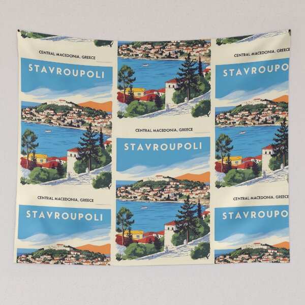 Item preview, Stavroupoli Attica Greece Vintage Travel Retro Tourism designed and sold by TravelersGems.