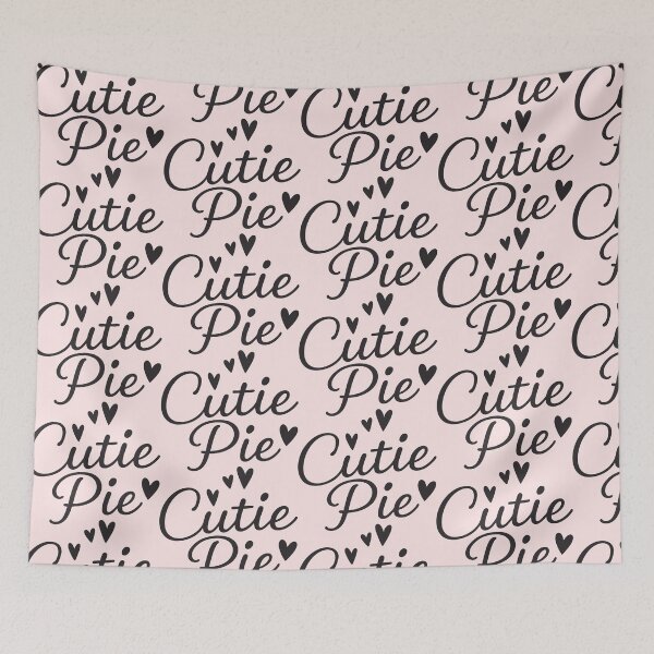 Item preview, Cute Romantic "Cutie Pie" Typography Design with Hearts designed and sold by graphicnew.