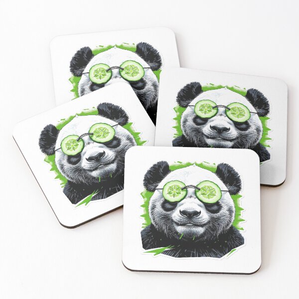 Item preview, Panda with Cucumber Eye Masks designed and sold by 0606PM.