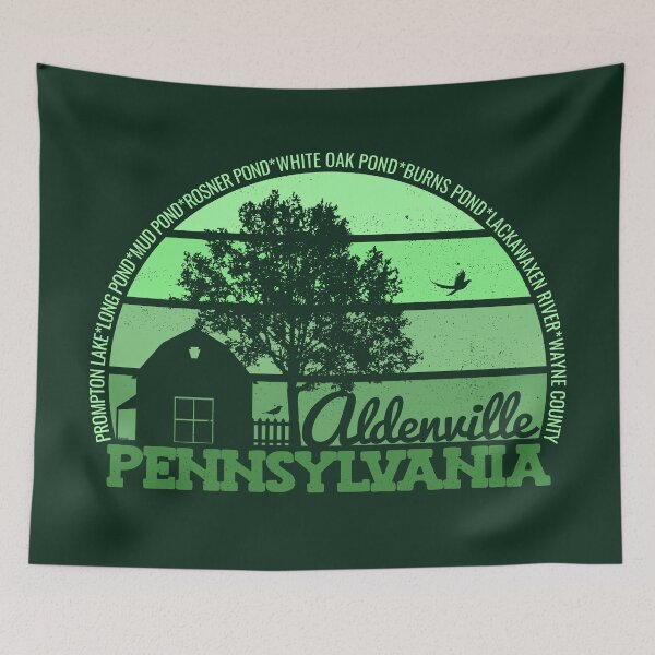 Item preview, Aldenville Pennsylvania Sunset Retro Vintage Local Pride Logo designed and sold by CRHPOD20.