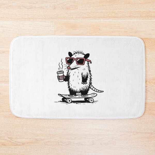 Item preview, Cool Coffee Possum on Skateboard – Funny Hipster Animal Art designed and sold by thesnakeater.