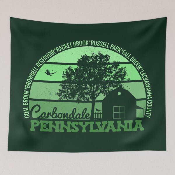 Item preview, Carbondale Pennsylvania Sunset Retro Vintage Local Pride Logo designed and sold by CRHPOD20.