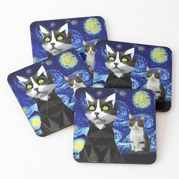 Item preview, Starry Gato and Kit designed and sold by ai-depot.