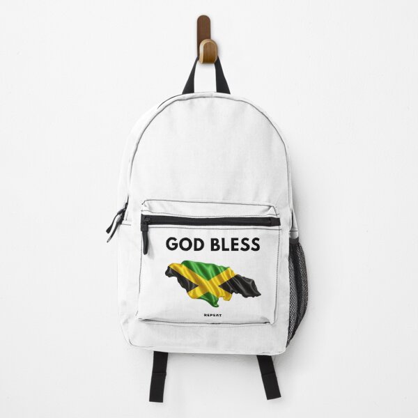Item preview, Jamaica Flag Blessing – Inspirational Apparel - Blk Silk designed and sold by IbelieveIam.