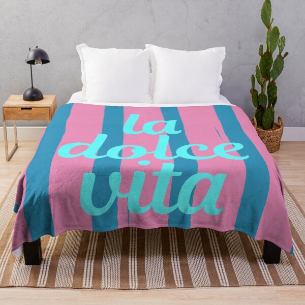 Item preview, La Dolce Vita – Retro Pink Blue Pastel Stripes designed and sold by MaiZephyr.