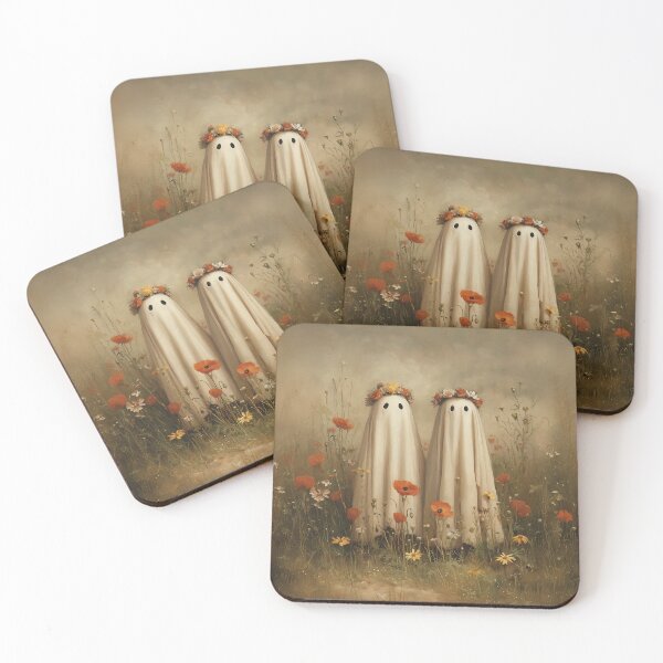 Item preview, Whimsical Ghosts in Wildflowers designed and sold by junkydotcom.