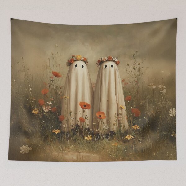 Item preview, Whimsical Ghosts in Wildflowers designed and sold by junkydotcom.