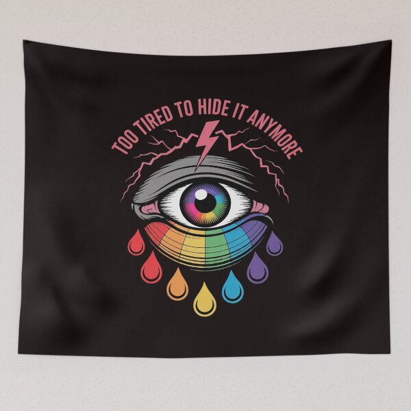 Item preview, Queer Tired LGBTQ Humor Burnout Pride Pastel Protest Rage2  designed and sold by sheenmi.