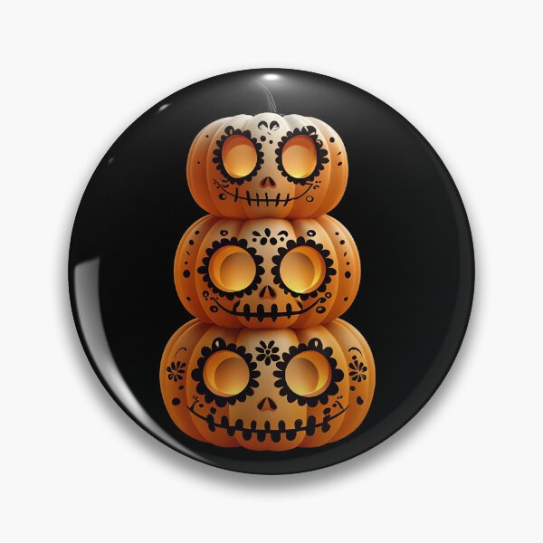 Item preview, Day of the Dead Pumpkin Stack designed and sold by The Crazy Cat Lady.