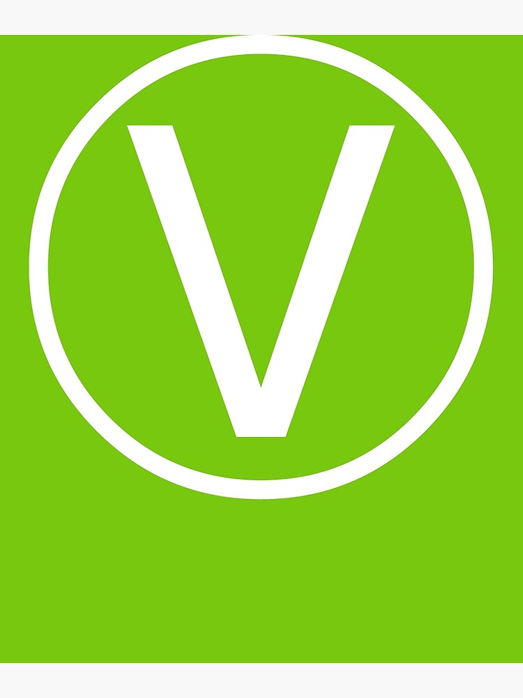 "Vegan V Symbol Veganism, Proud Vegan Symbol" Poster by theelements Redbubble