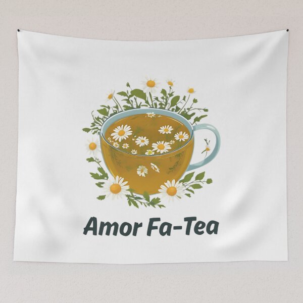 Item preview, Amor Fa-Tea - Stoic Quote - Chamomile Tea Stoicism Art designed and sold by LexaArtworks.
