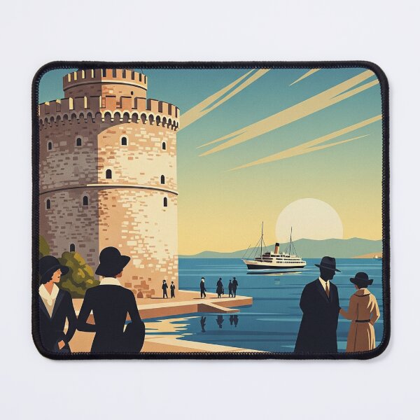 Item preview, 160 Thessaloniki, Greece Poster Design designed and sold by Alexis Art Collection.