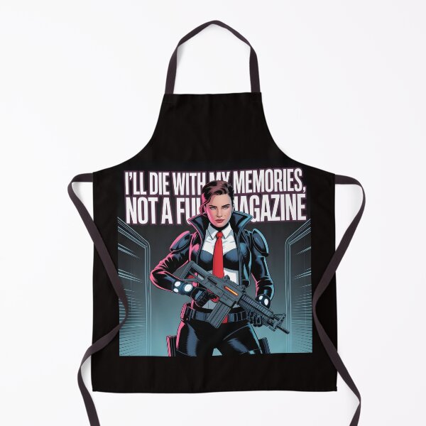 Item preview, I’ll Die With My Memories – Cyberpunk Woman With Rifle designed and sold by UTkiKK.