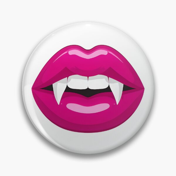 Item preview, Hot Pink Vampire Lips with Fangs designed and sold by The Crazy Cat Lady.