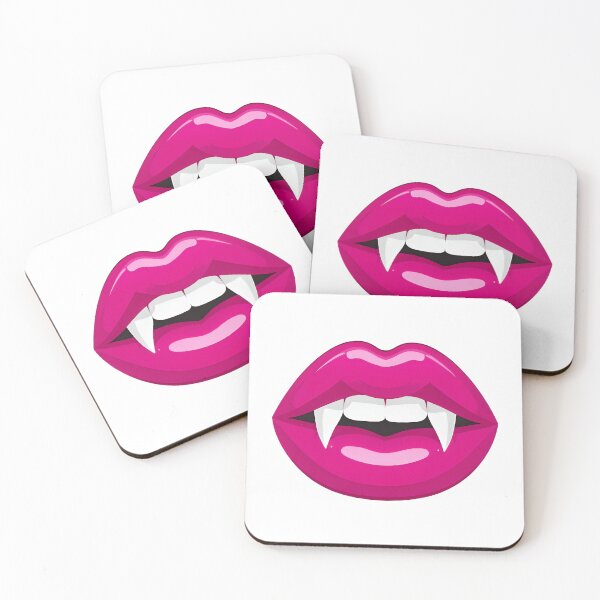 Item preview, Hot Pink Vampire Lips with Fangs designed and sold by The Crazy Cat Lady.