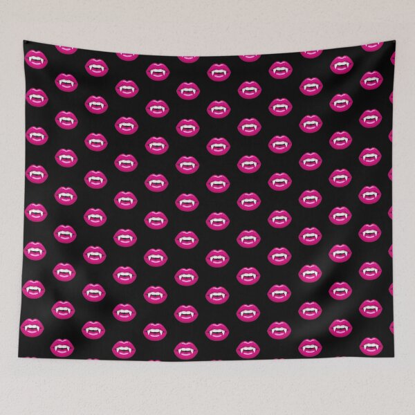 Item preview, Hot Pink Vampire Lips with Fangs designed and sold by The Crazy Cat Lady.
