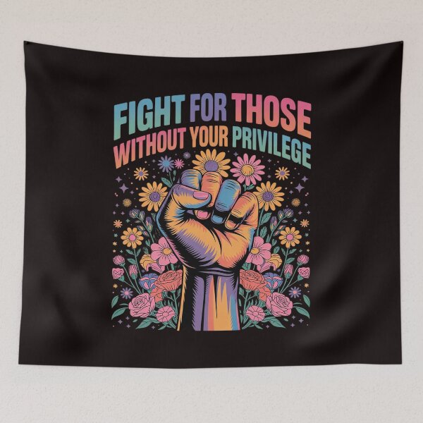 Item preview, Floral Fight For Those Without Your Privilege  designed and sold by sheenmi.