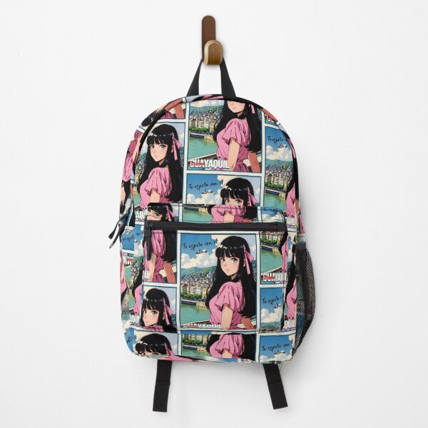 Item preview, Retro Anime Girl from Guayaquil Ecuador Vintage Travel Romantic Quote designed and sold by Kawaii-Sky.