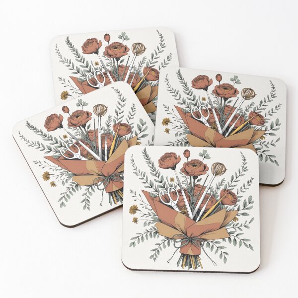 Item preview, Tools in Bloom – Floral Craft Tools Sticker designed and sold by SproutStitchHandmade.
