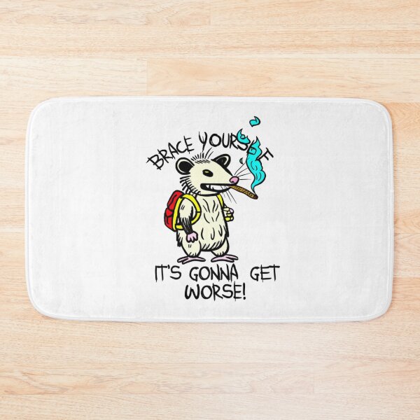 Item preview, Get worse, possum, pessimist, grumpy, funnyfits70, Humor, Funny, retro, vintages, funny quotes, animal humor, designed and sold by FunnyFits70.