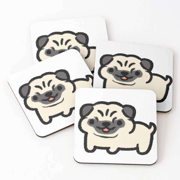 Item preview, Adorable Chubby Pug Puppy Cartoon Illustration designed and sold by Ericaholicgifts.