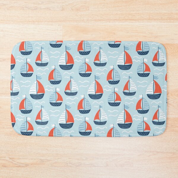 Item preview, Cute Nautical Sailboat Pattern for Kids | Red Blue Summer Ocean Design Kids Clothing designed and sold by FestivityFinds.