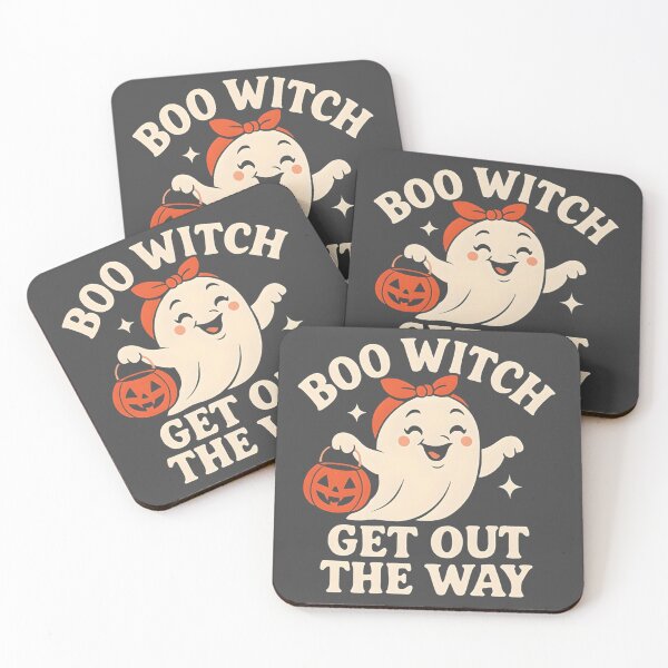 Item preview, Vintage Style Boo Witch Halloween Ghost Illustration designed and sold by The Crazy Cat Lady.