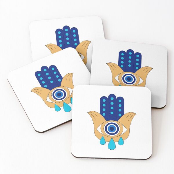 Item preview, Blue Hamsa Hand Evil Eye – Spiritual Protection and Good Luck Charm designed and sold by unique0703.