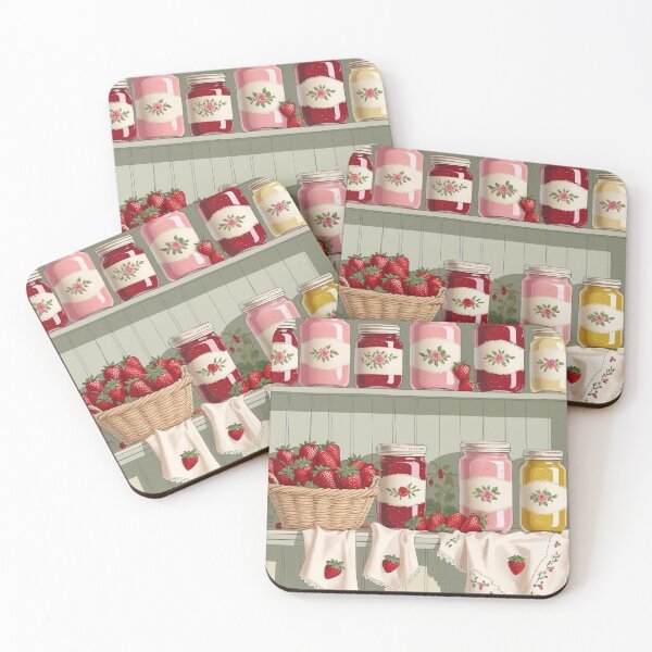 Item preview, Strawberries & Jam – Cheerful Cottage Kitchen Pastels designed and sold by Deezyned.