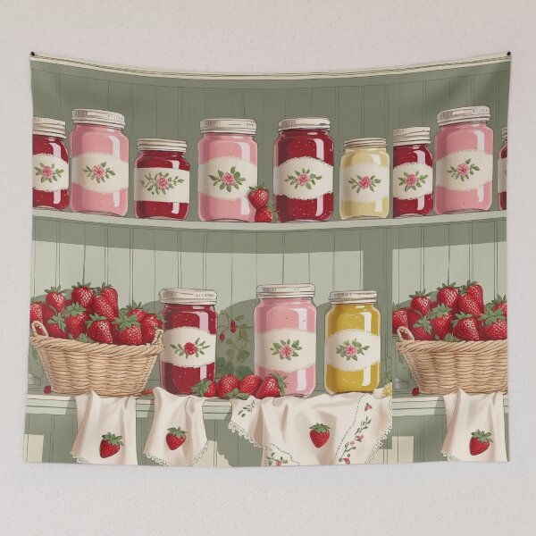 Item preview, Strawberries & Jam – Cheerful Cottage Kitchen Pastels designed and sold by Deezyned.