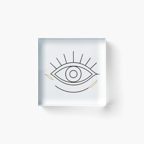 Item preview, Minimalist Gold Line Evil Eye – Elegant Mystic Protection Symbol designed and sold by unique0703.