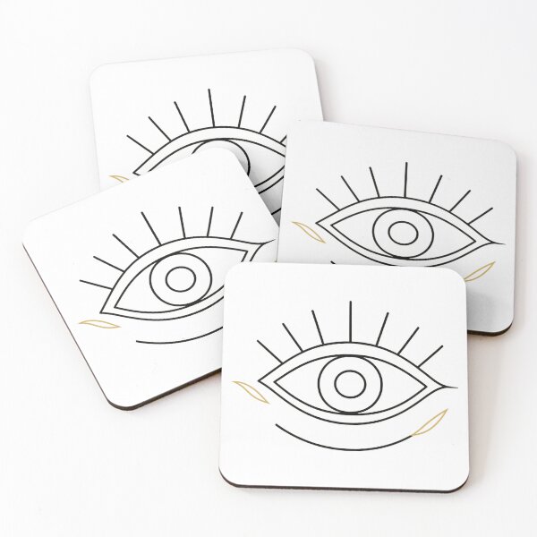 Item preview, Minimalist Gold Line Evil Eye – Elegant Mystic Protection Symbol designed and sold by unique0703.