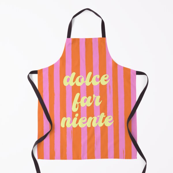 Item preview, Dolce Far Niente – Retro Orange & Pink Stripes designed and sold by MaiZephyr.