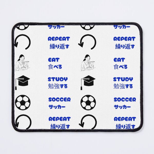 Item preview, "Eat Study Soccer Repeat Tee" designed and sold by Jamesteeshop09.