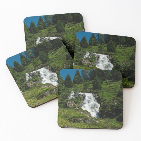 Item preview, Mountain Waterfall in Lush Alpine Landscape, Switzerland designed and sold by alicjamiekina.