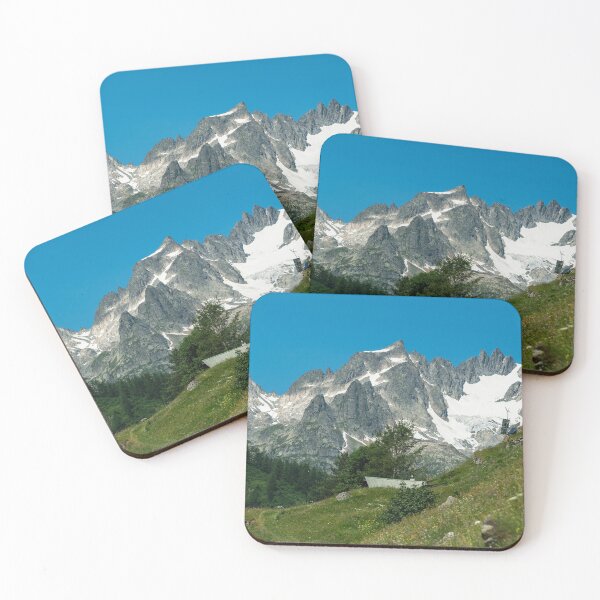 Item preview, Swiss Alpine Peaks with Remote Cabin and Snow-Capped Mountains designed and sold by alicjamiekina.
