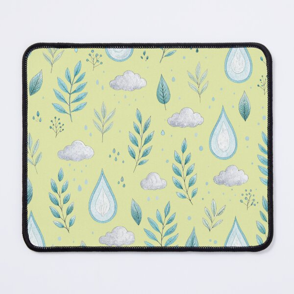 Item preview, Watercolor Leaves and Raindrops on Black designed and sold by joycrysstudio.