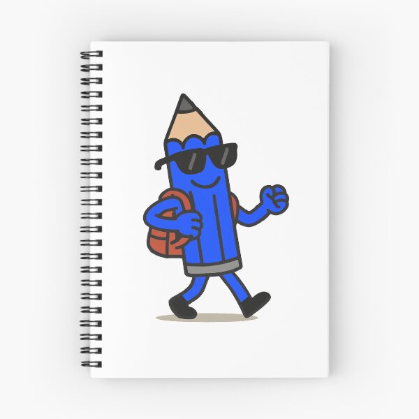 Item preview, Cool Blue Pencil with Sunglasses – Fun Cartoon School Design designed and sold by DKunic.