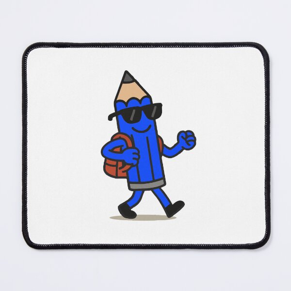 Item preview, Cool Blue Pencil with Sunglasses – Fun Cartoon School Design designed and sold by DKunic.