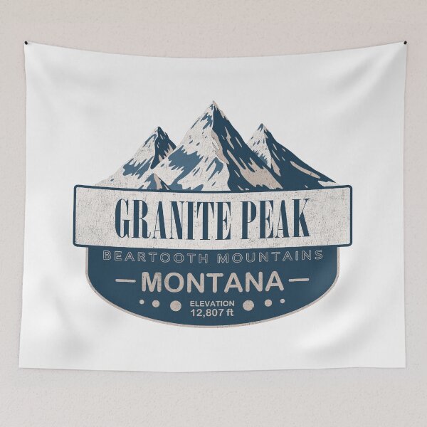 Item preview, Granite Peak, Beartooth Mountains, Montana Mountain Badge designed and sold by Wanderful-roads.