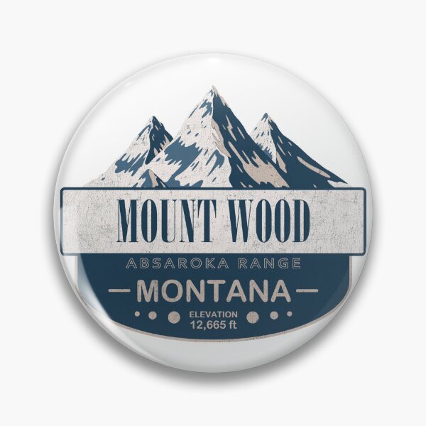 Item preview, Mount Wood, Absaroka Range, Montana Mountain Badge designed and sold by Wanderful-roads.
