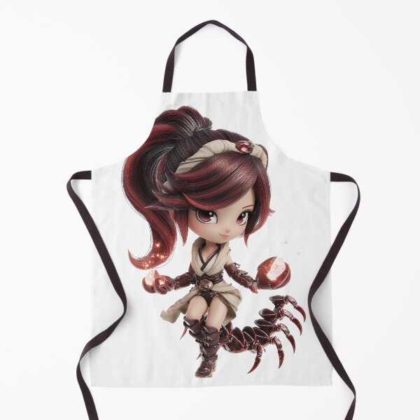 Item preview, Chibi Zodiac Scorpio Girl – Cute Astrology Character Illustration designed and sold by GoldenChiArt.