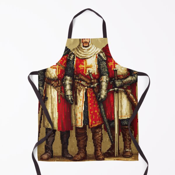 Item preview, Three Templar Knights Medieval Pixel Art designed and sold by Piotrek0001.