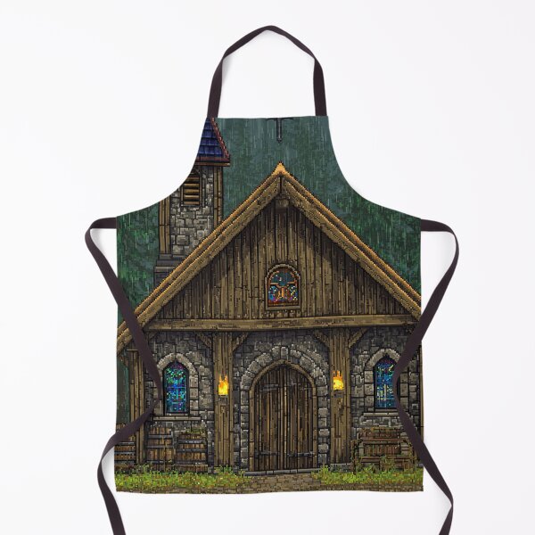 Item preview, Rainy Medieval Forest Chapel Pixel Art designed and sold by Piotrek0001.