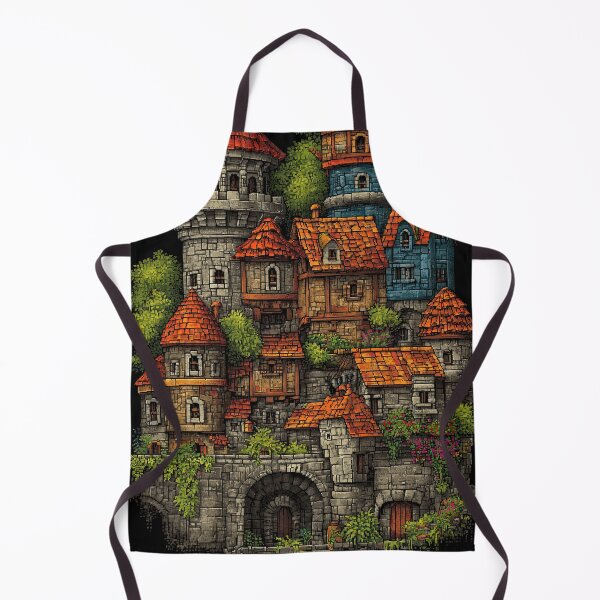Item preview, Clustered Medieval Town on a Hill Pixel Art designed and sold by Piotrek0001.