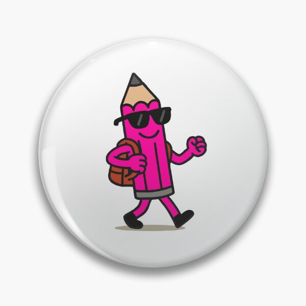 Artikelvorschau, Cooler rosa Bleistift mit Sonnenbrille – Lustiges Cartoon-Briefpapier-Design entworfen und verkauft von DKunic.